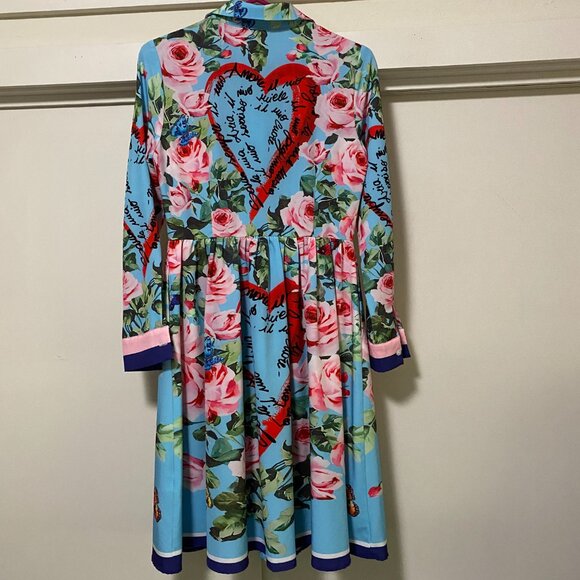 Super cute & wild long sleeve, button-down dress, size S - Picture 7 of 9